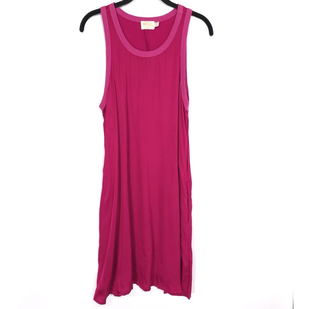 NATION LTD Los Angeles Shift Dress MEDIUM Pink Tank Sleeveless USA MADE Stretch